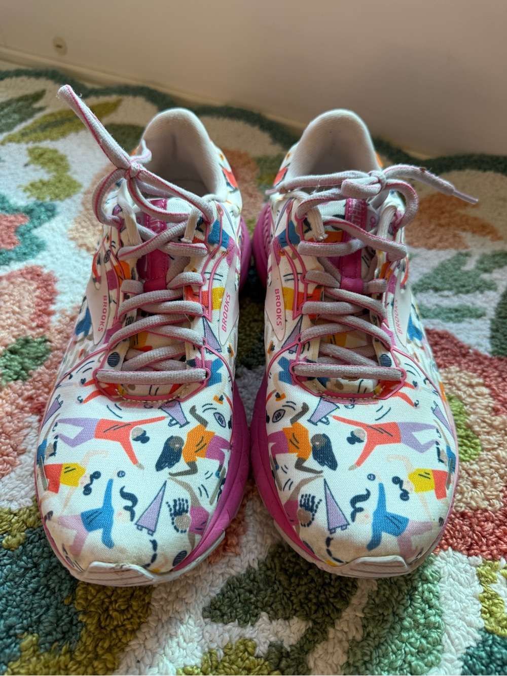 Brooks Adrenaline GTS 21 Unity Running Shoes Pink Print Women's 7 B - Picture 5 of 15